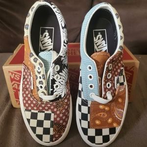 VANS ERA TIGER PATCHWORK CANVAS SKATE SHOES-SIZE MEN'S 4.5/WOMEN'S 6-NEW IN BOX!